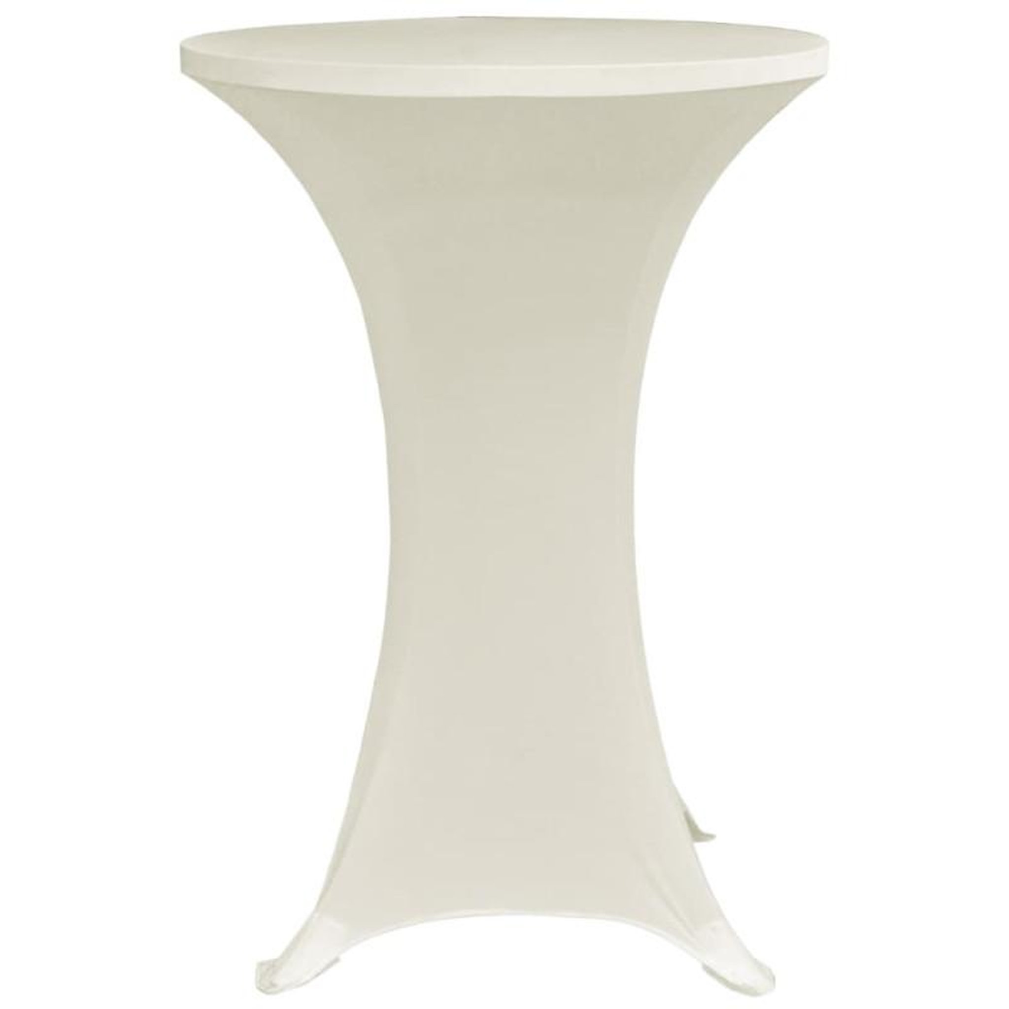 Voir la diapositive 4 : VIDAXL Housses élastiques de table Ø 70 cm Crème 4 pcs