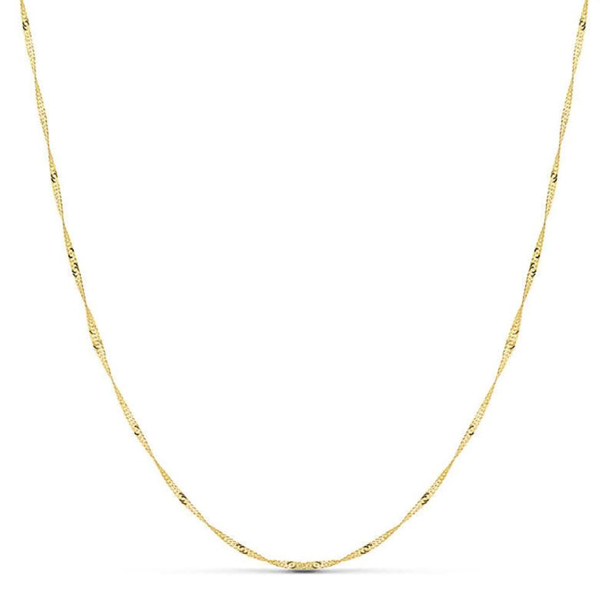 L'ATELIER D'AZUR Chaine Singapour Or Jaune - Femme 45cm