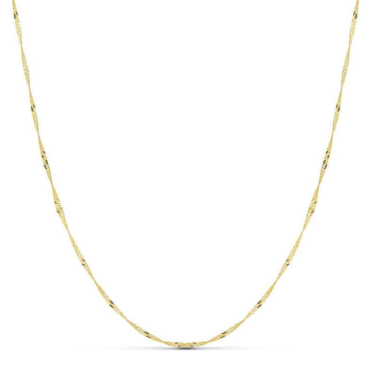 L'ATELIER D'AZUR Chaine Singapour Or Jaune - Femme 45cm