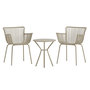 Voir la diapositive 1 : Paris Prix Ensemble Table de Jardin & 2 Chaises  Sifnos  60cm Beige