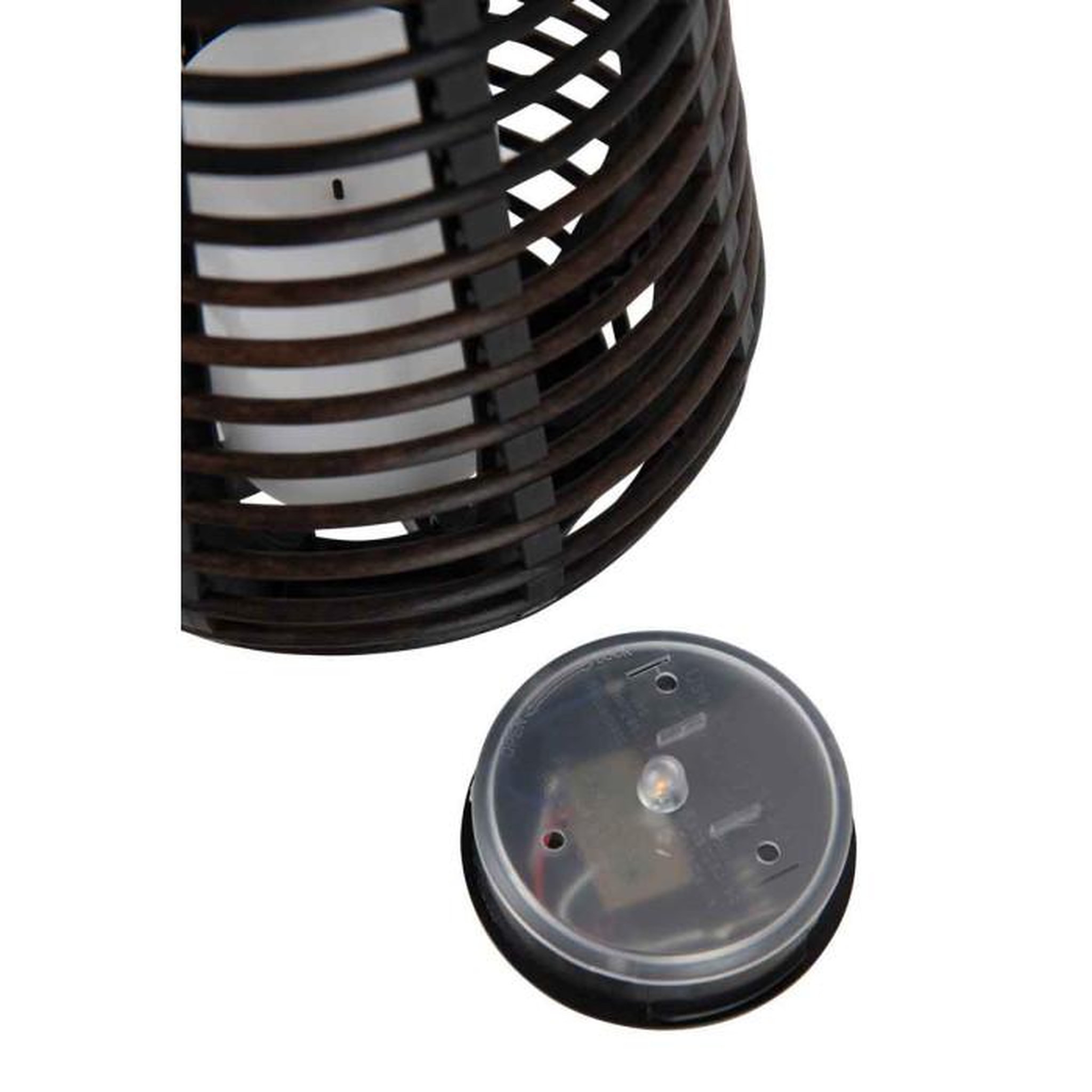 Voir la diapositive 5 : Paris Prix Lanterne Design Led  Énergie Solaire  27cm Marron