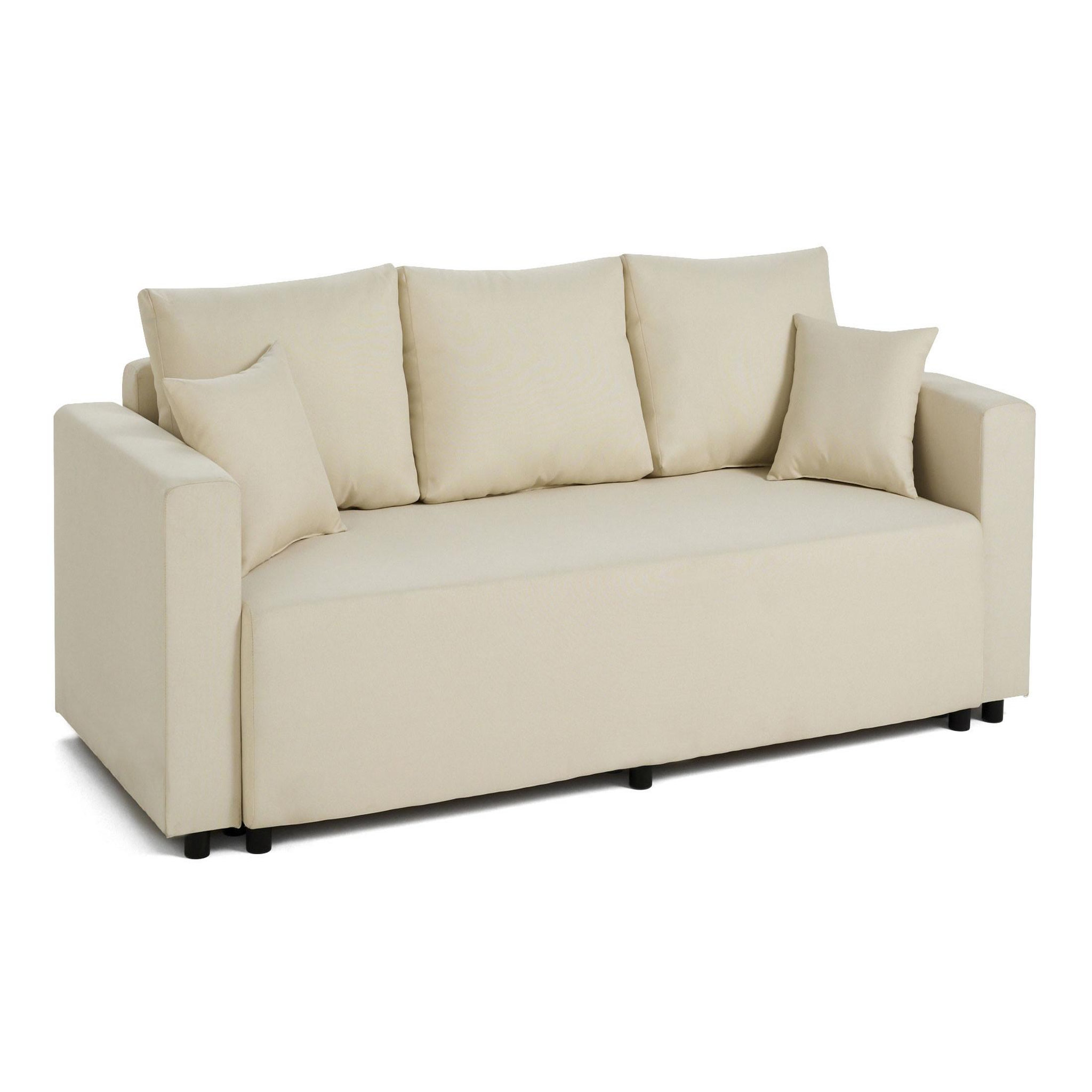 Voir la diapositive 6 : BEST MOBILIER Regala - canapé 3 places - convertible avec coffre - en tissu