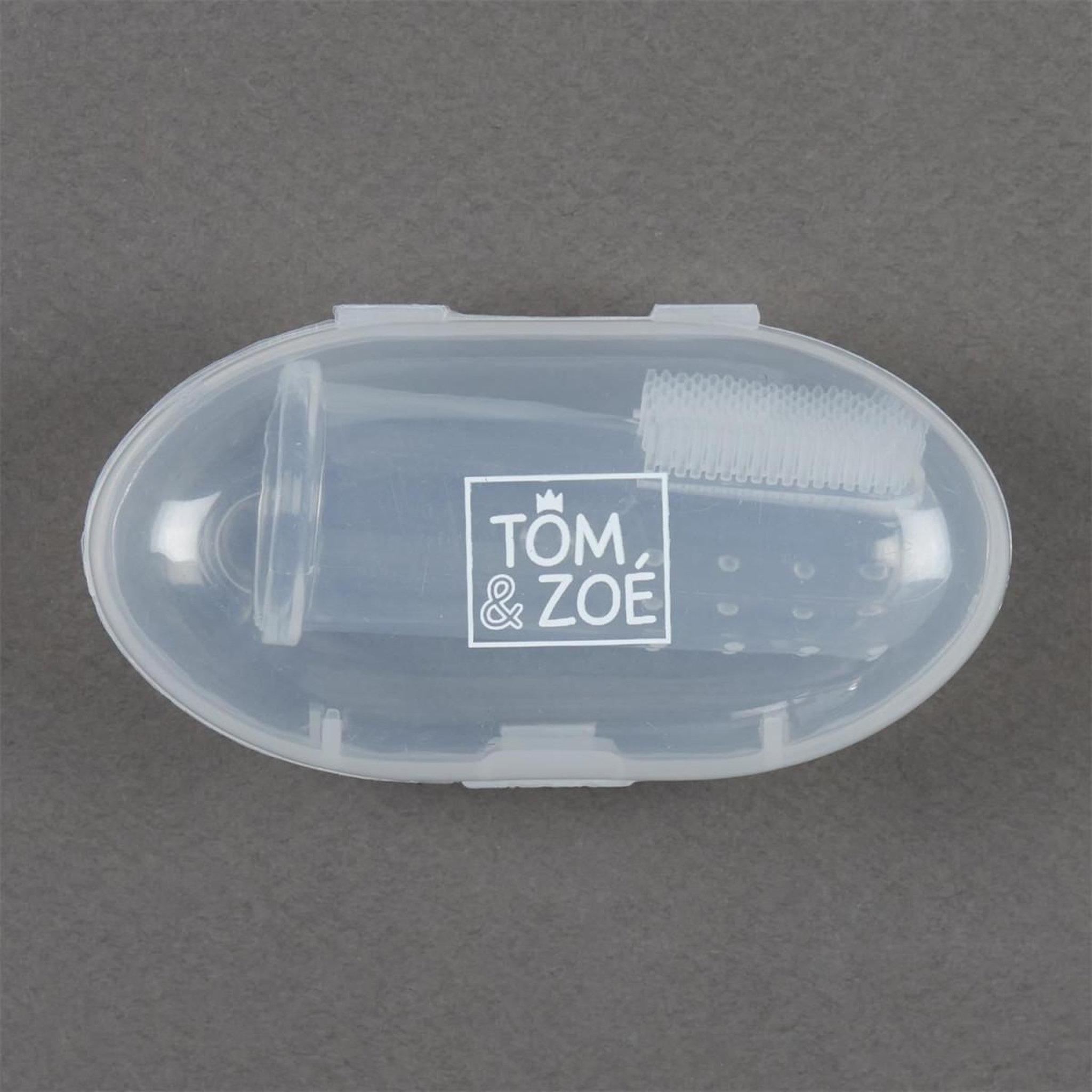 Voir la diapositive 6 : Tom & Zoé Brosse à dents bébé  silicone  5cm transparent