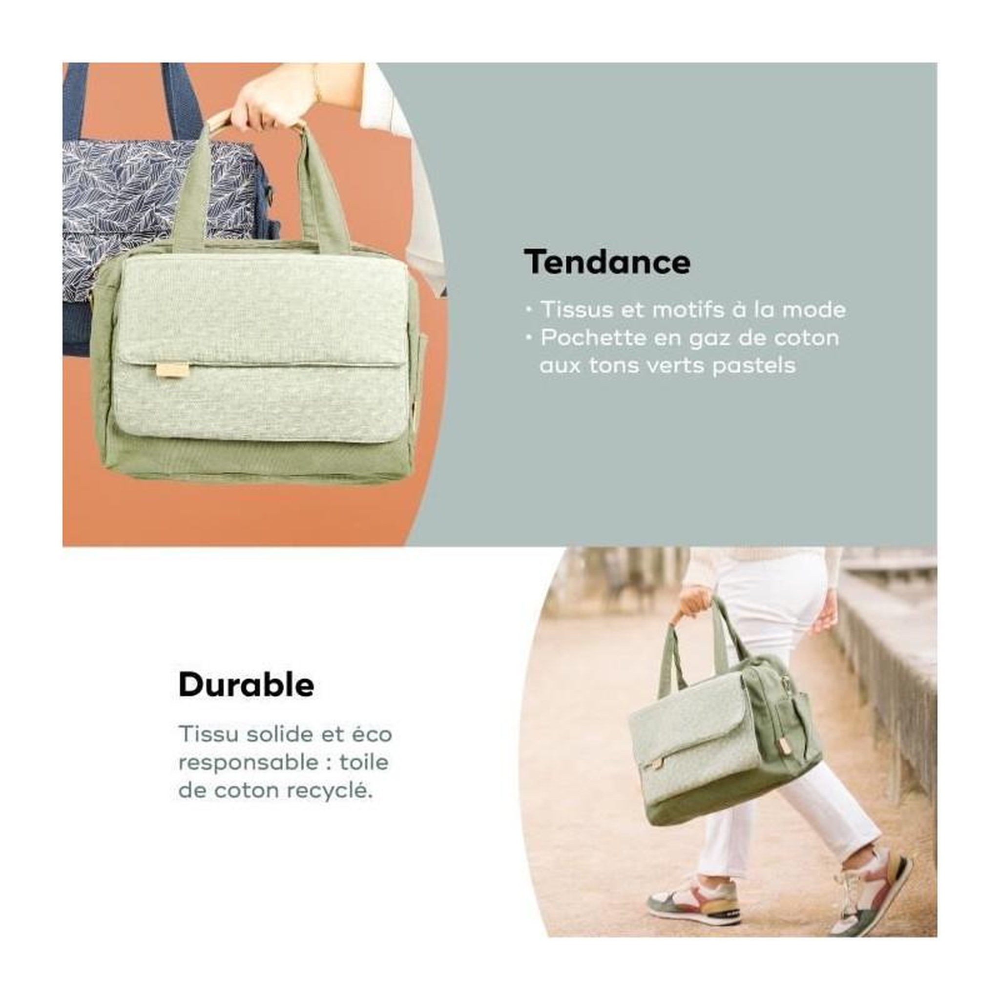 Voir la diapositive 5 : BABYMOOV Babymoov Sac (a langer) Day to Day - Tendance et Fonctionnel, Capacité 23L, Nombreuses poches, 6 Accessoires inclus, Abstract