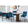 Voir la diapositive 1 : Lot de 4 chaises velours pieds bois massif MELANIE