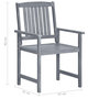 Voir la diapositive 6 : VIDAXL Chaises de jardin et coussins lot de 8 Bois acacia solide Gris