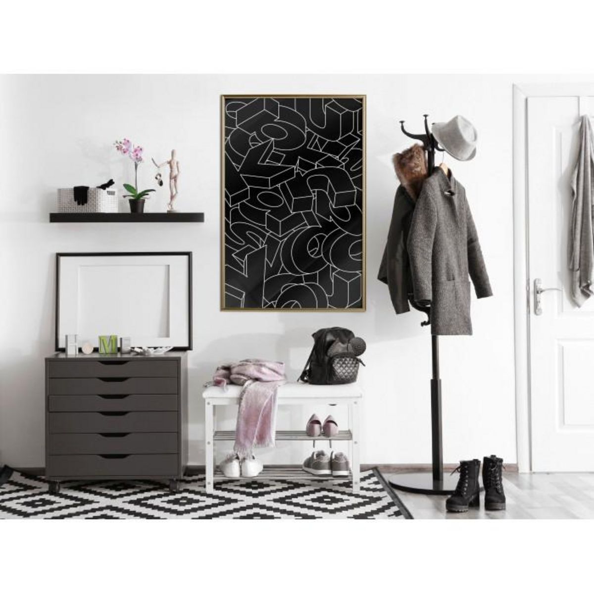 Paris Prix Affiche Murale Encadrée  Scattered Letters