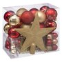 FEERIC LIGHT & CHRISTMAS Kit Décoration pour sapin de Noël - 44 Pièces - Rouge et or