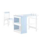SOBUY SoBuy - Ensemble Table Et Chaise Enfant avec 2 étagères - Nordique - KMB60. Coloris disponibles : Blanc