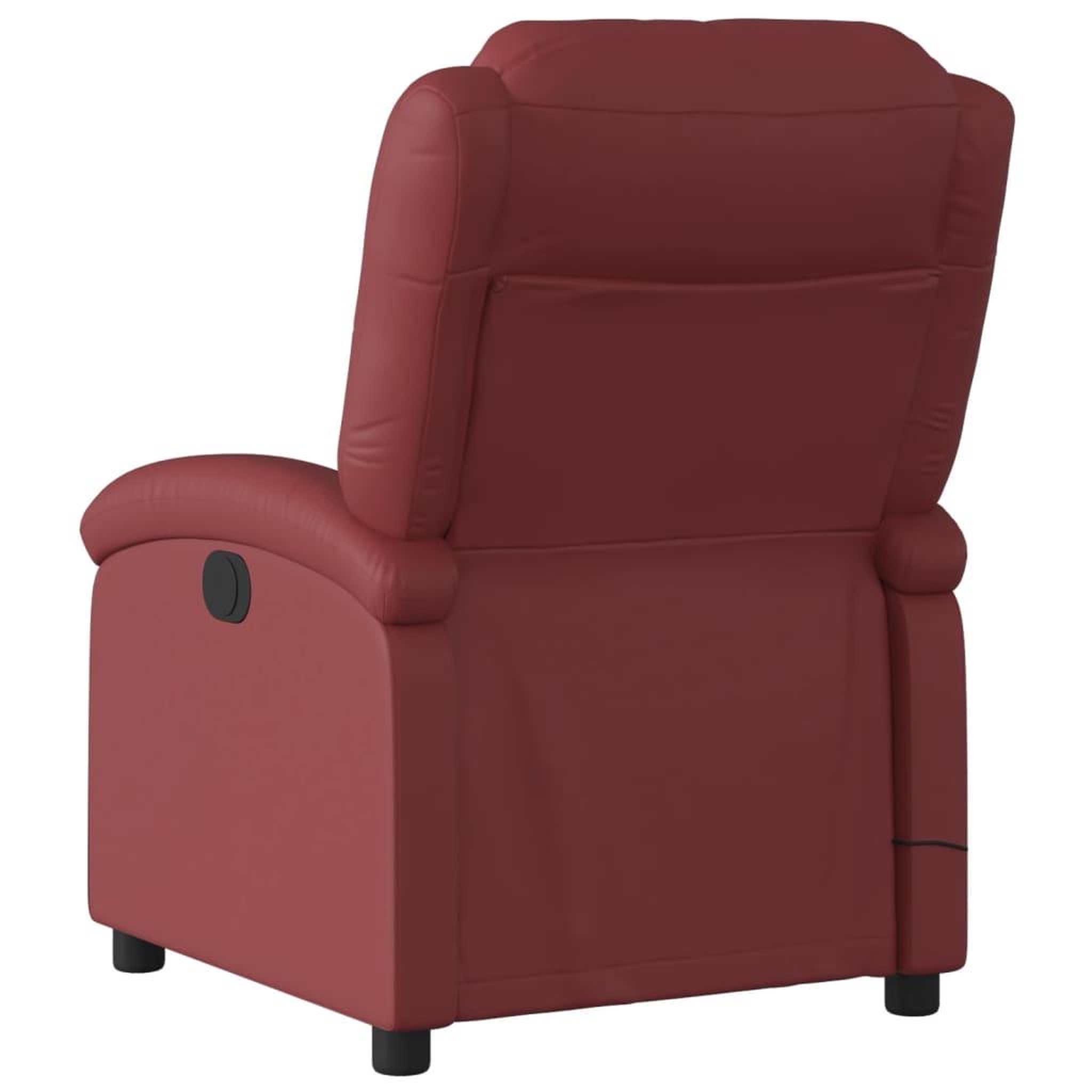 Voir la diapositive 5 : VIDAXL Fauteuil de massage inclinable electrique rouge bordeaux