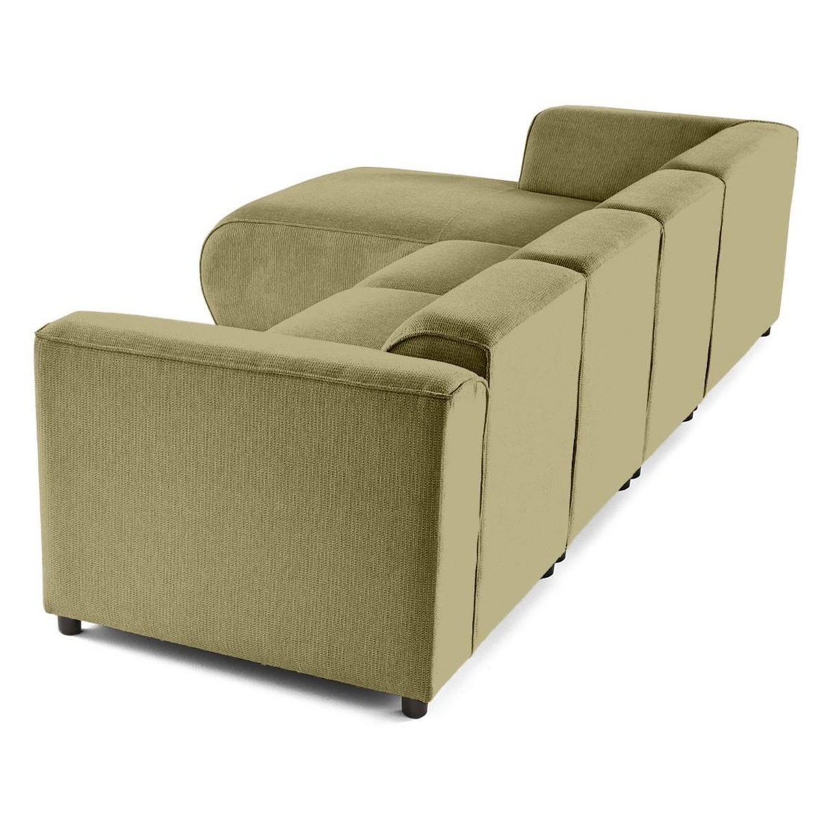 LISA DESIGN Suaro - canapé modulable d'angle gauche 5 places en tissu texturé