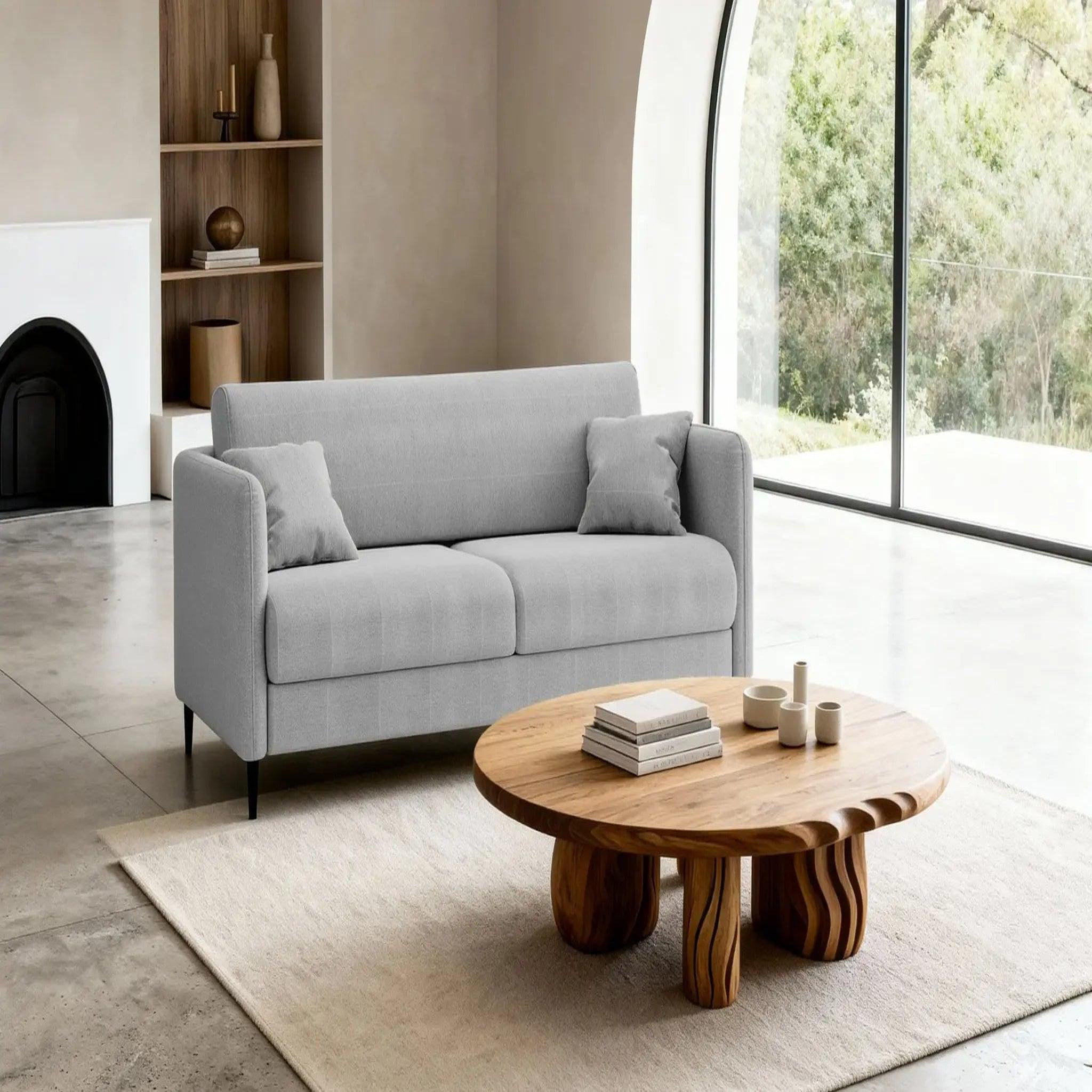 Voir la diapositive 2 : CASANOVA PARIS Vicky - canapé droit convertible tissu lisse 2 places