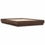 Voir la diapositive 3 : VIDAXL Cadre de lit avec LED sans matelas chene marron 150x200 cm