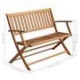 Voir la diapositive 6 : VIDAXL Banc de jardin avec coussin 120 cm Bois d'acacia massif