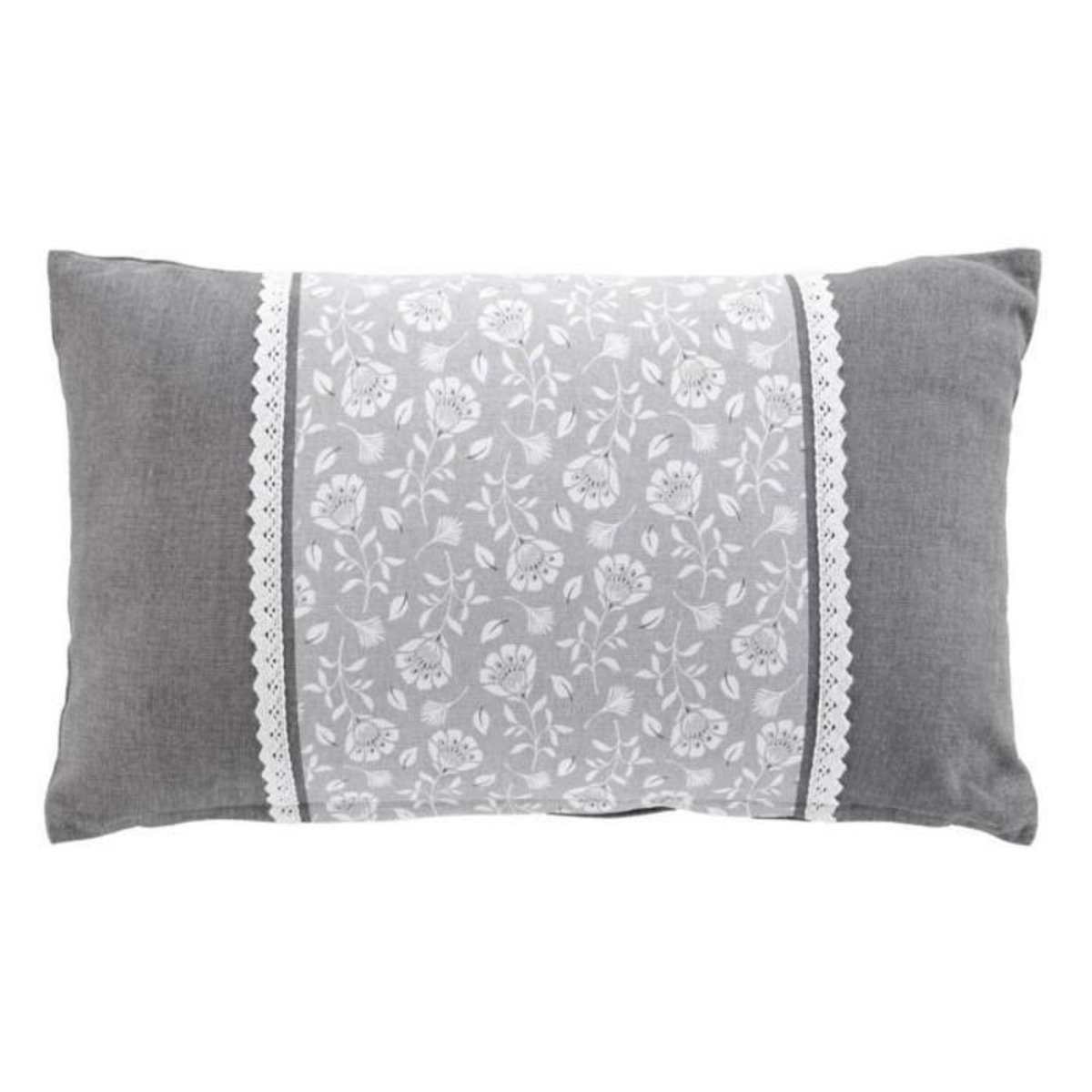 Paris Prix Coussin Déco Imprimé  Flavie  30x50cm Gris