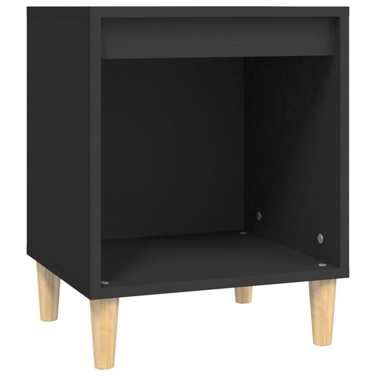 VIDAXL Tables de chevet 2 pcs Noir 40x35x50 cm