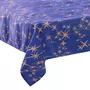 ATMOSPHERA Nappe canevas 140x240 cm bleu nuit étoiles or