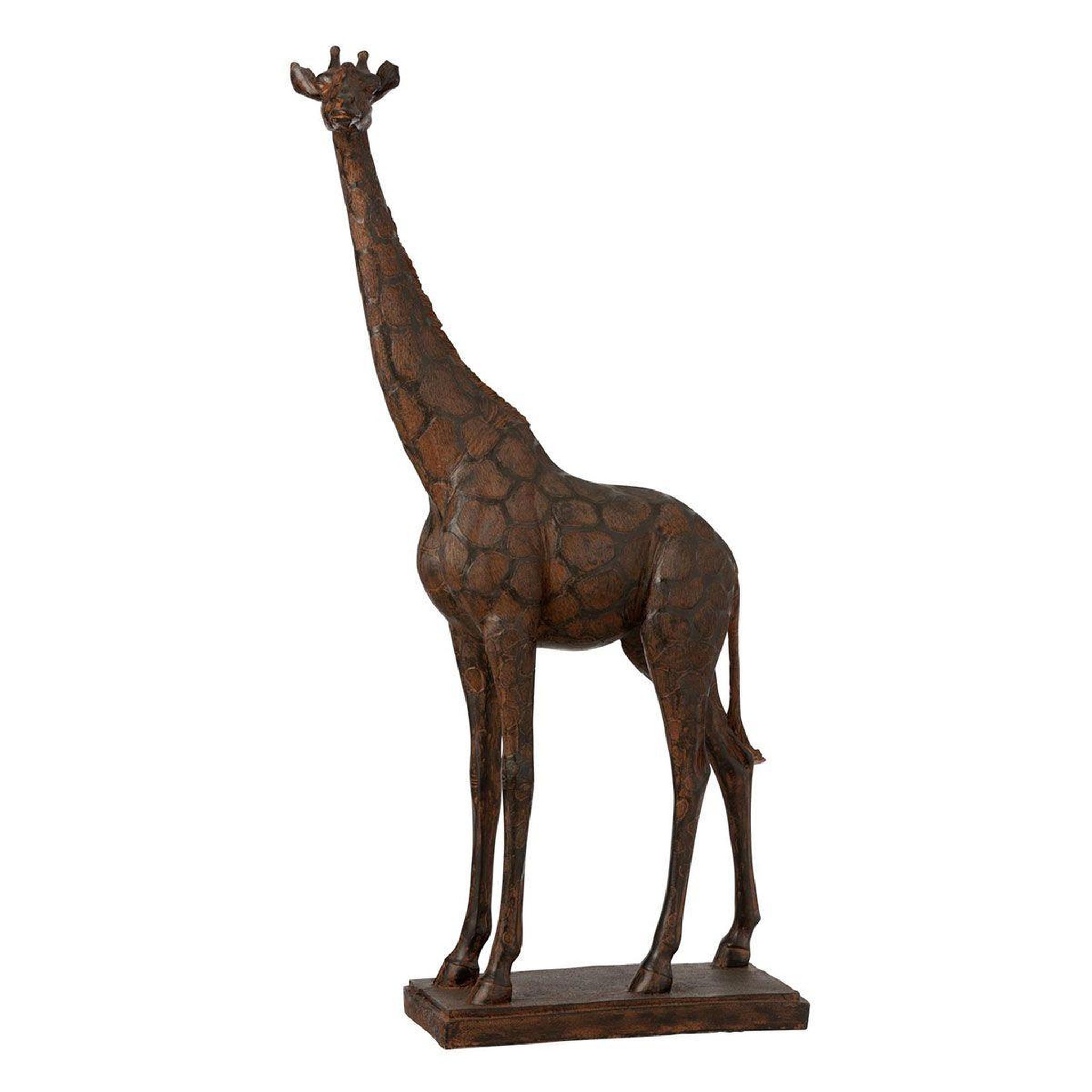 J-LINE Statuette déco  girafe  83cm marron
