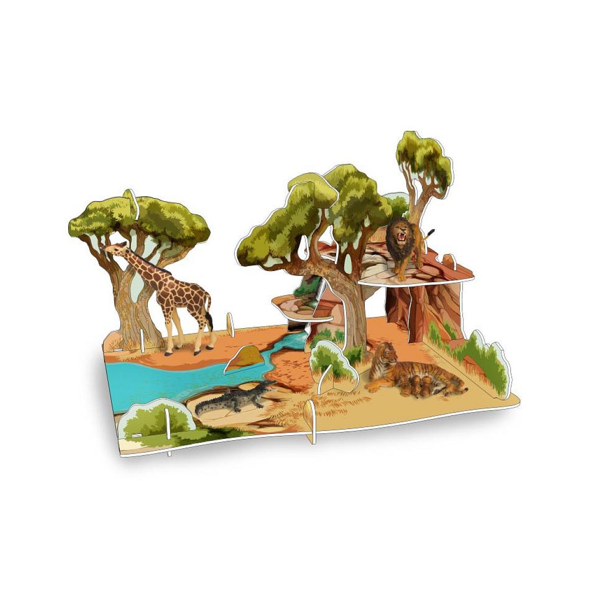 Voir la diapositive 4 : Papo 60113 - Decor de la savane en 3D -