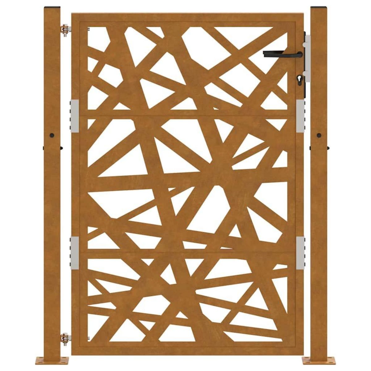 VIDAXL Porte de jardin acier resistant aux intemperies design lumiere