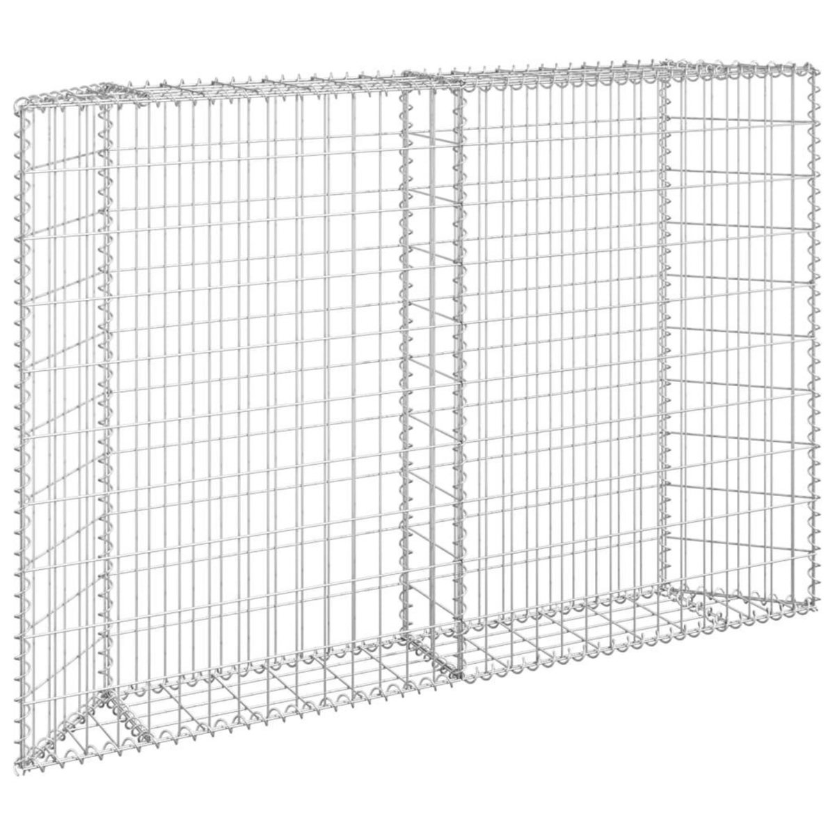 VIDAXL Lit sureleve a gabion en trapeze Acier galvanise 150x20x100 cm