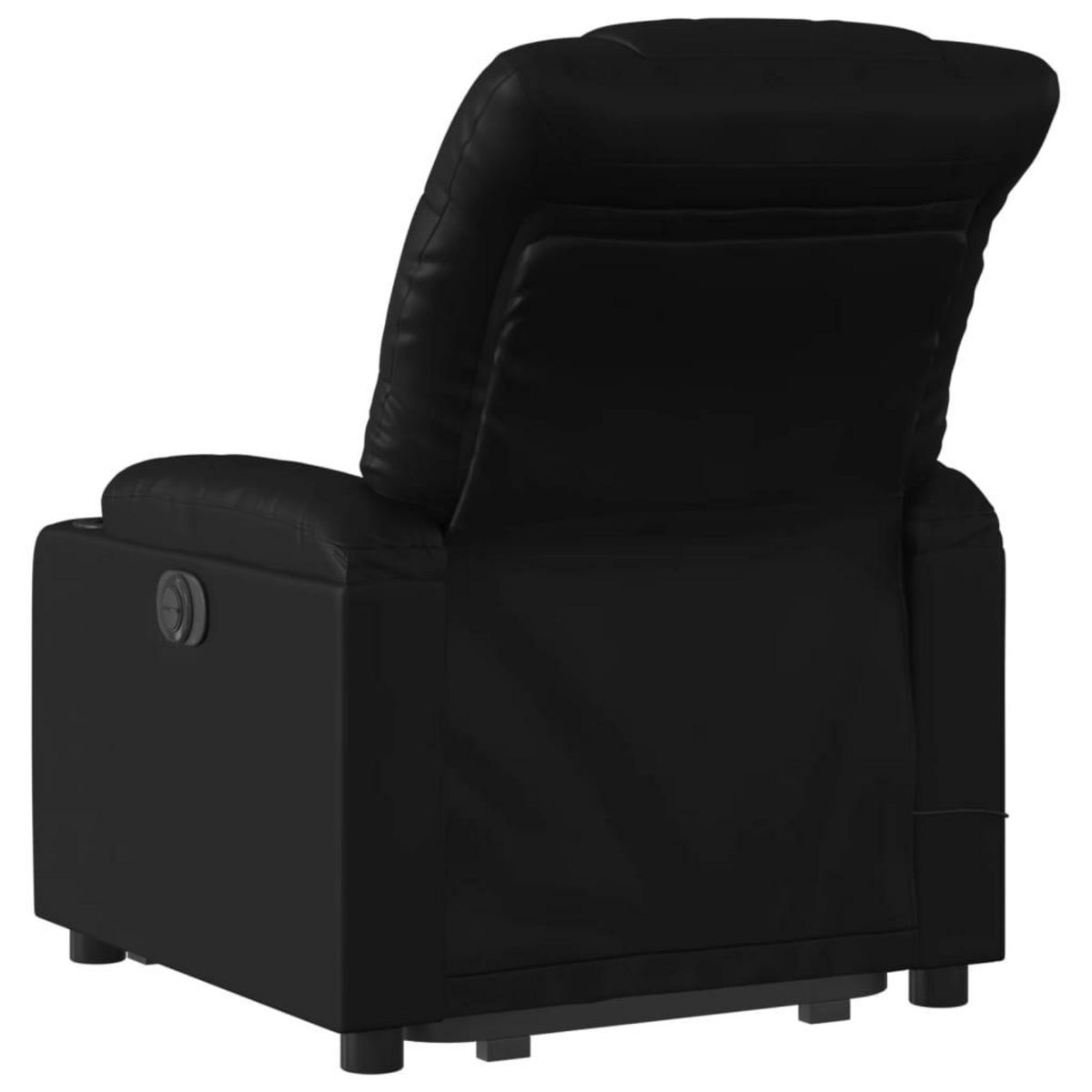 VIDAXL Fauteuil inclinable de massage electrique noir similicuir