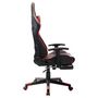 Voir la diapositive 3 : VIDAXL Chaise de jeu avec repose-pied Noir et rouge Cuir artificiel