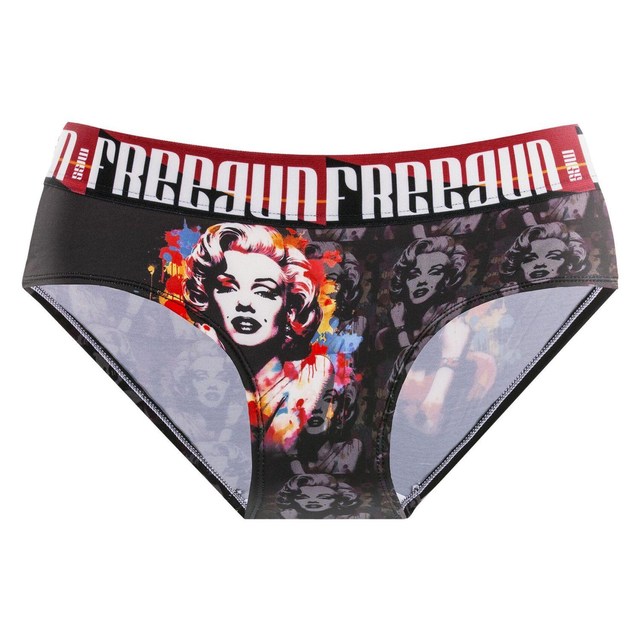Voir la diapositive 3 : FREEGUN Lot de 4 culottes fille Pop Art