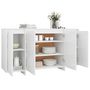 Voir la diapositive 4 : VIDAXL Buffet blanc 135x41x75 cm bois d'ingenierie