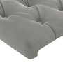 Voir la diapositive 4 : VIDAXL Tetes de lit 4 pcs Gris clair 72x7x78/88 cm Velours