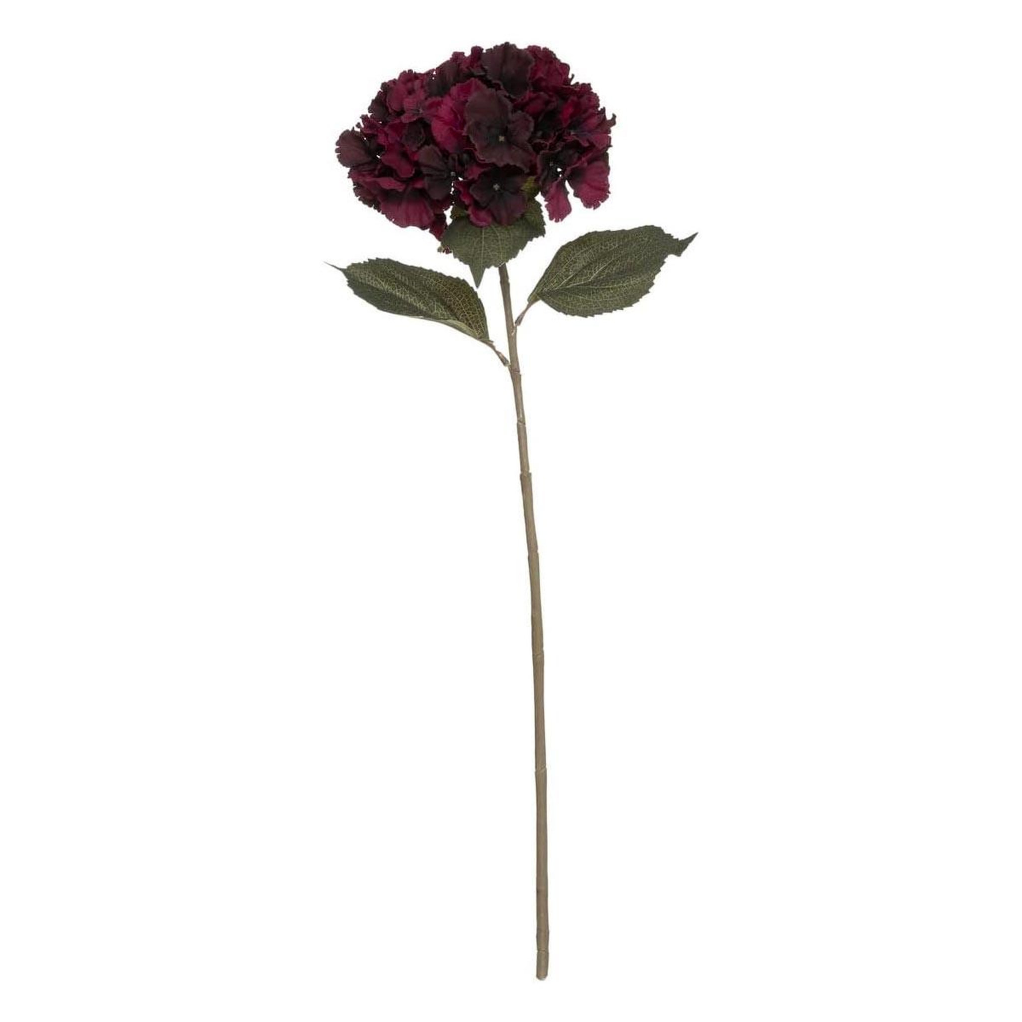 Voir la diapositive 1 : ATMOSPHERA Fleur artificielle  hortensia  83cm rouge foncé