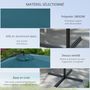 Voir la diapositive 4 : OUTSUNNY Parasol déporté octogonal inclinable Ø 2,93 x 2,60 m avec pied métal époxy alu bleu canard