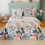 Home collection Parure housse de couette 100% satin de coton bio 78fils paya. Coloris disponibles : Rose