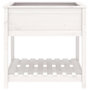 Voir la diapositive 5 : VIDAXL Jardiniere avec etagere Blanc 82,5x82,5x81cm Bois massif de pin