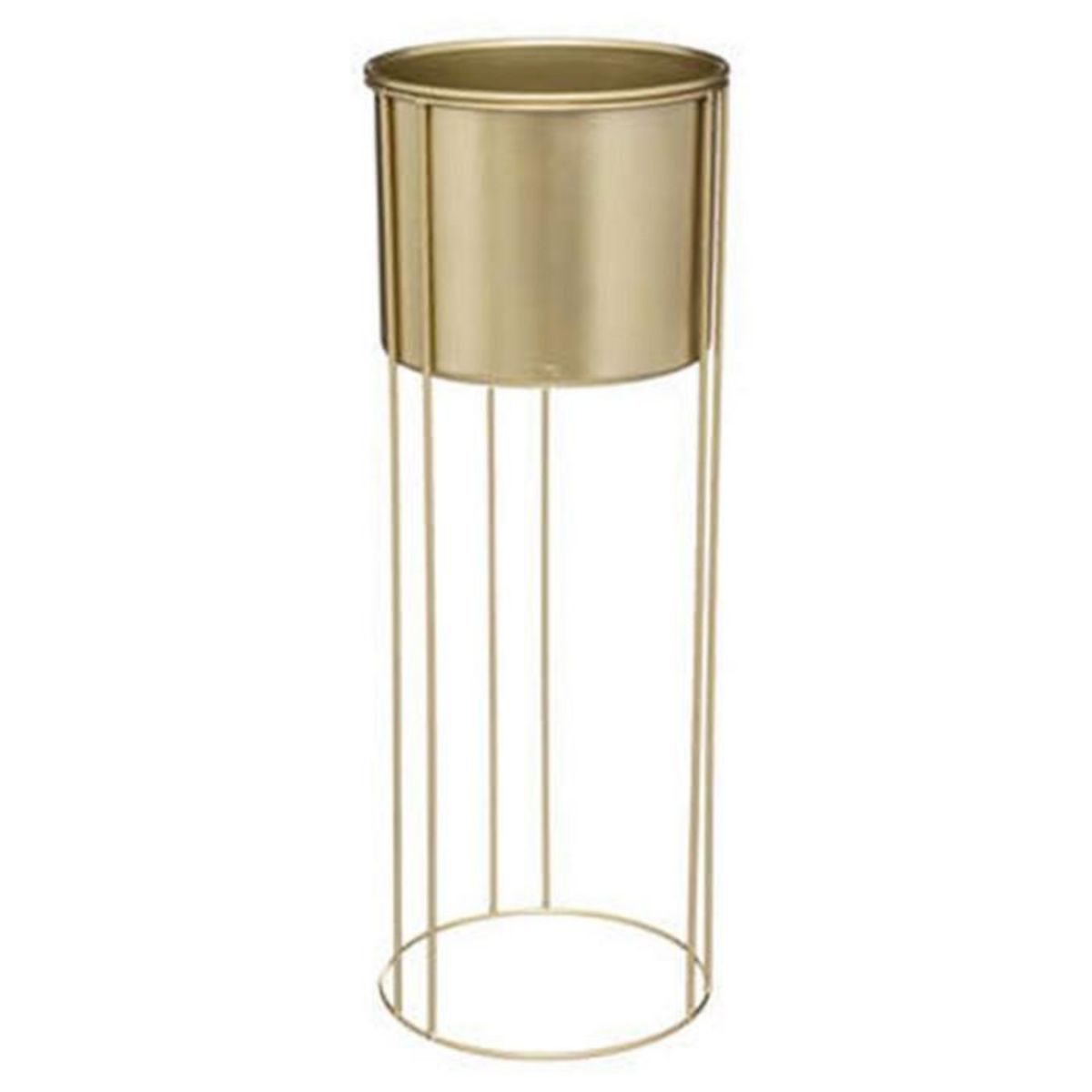 ATMOSPHERA Lot de 2 Cache-Pots sur Pied  Artif  58cm Or