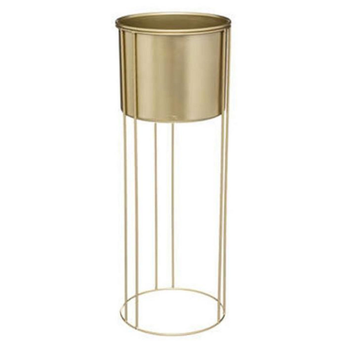 ATMOSPHERA Lot de 2 Cache-Pots sur Pied  Artif  58cm Or