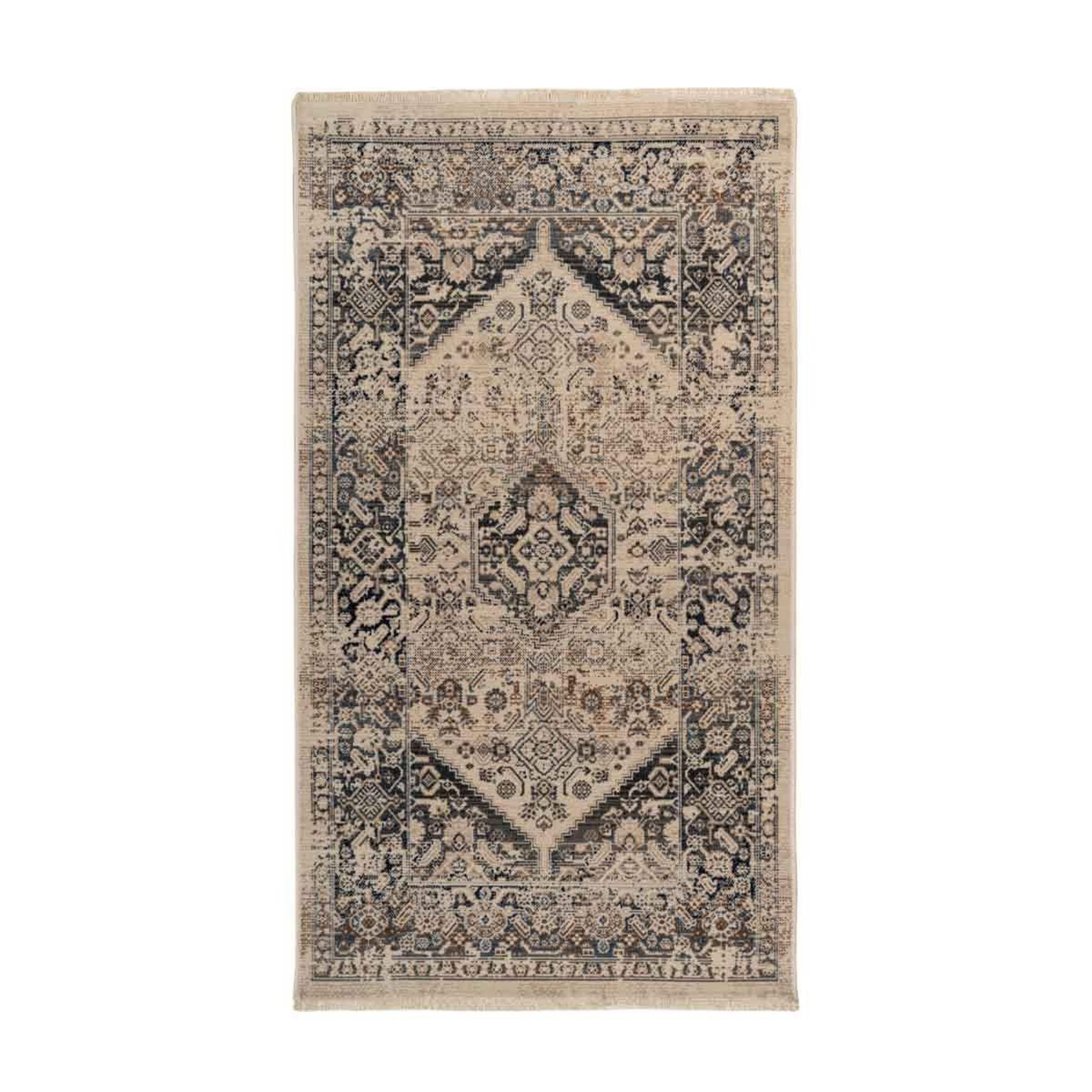 Voir la diapositive 1 : Paris Prix Tapis tissé ethnique à poils plats  charu  bleu