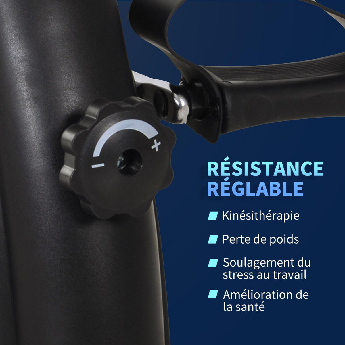 HOMCOM Mini vélo d'appartement pour jambes bras appareil de fitness avec écran LCD dim. 39L x 40l x 31H cm