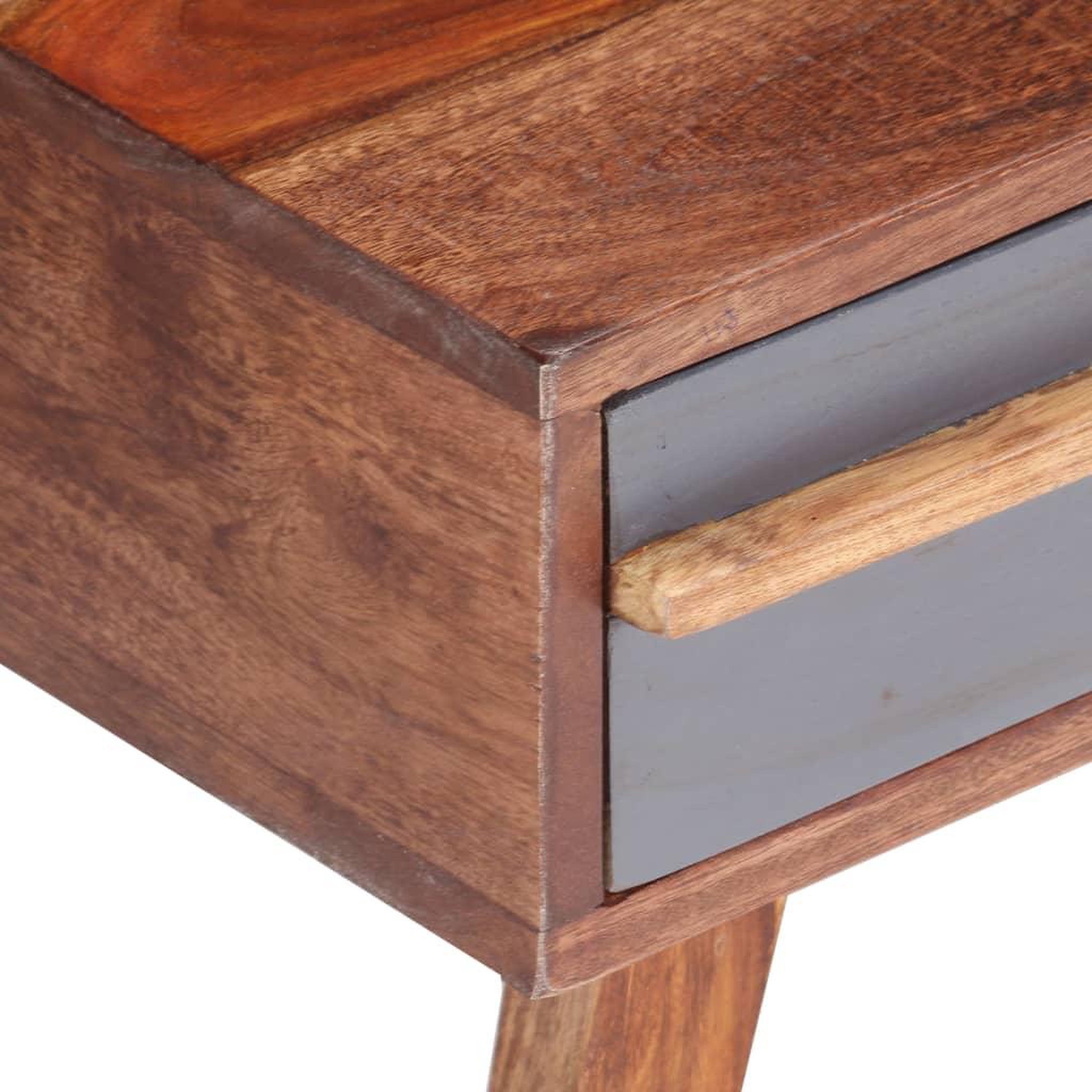 Voir la diapositive 5 : VIDAXL Table basse gris 110x50x40 cm bois massif