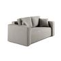 Voir la diapositive 3 : BEST MOBILIER Topaze - canapé droit 2 places - en tissu bouclette