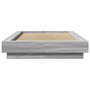 Voir la diapositive 5 : VIDAXL Cadre de lit et lumieres LED sans matelas sonoma gris 75x190 cm