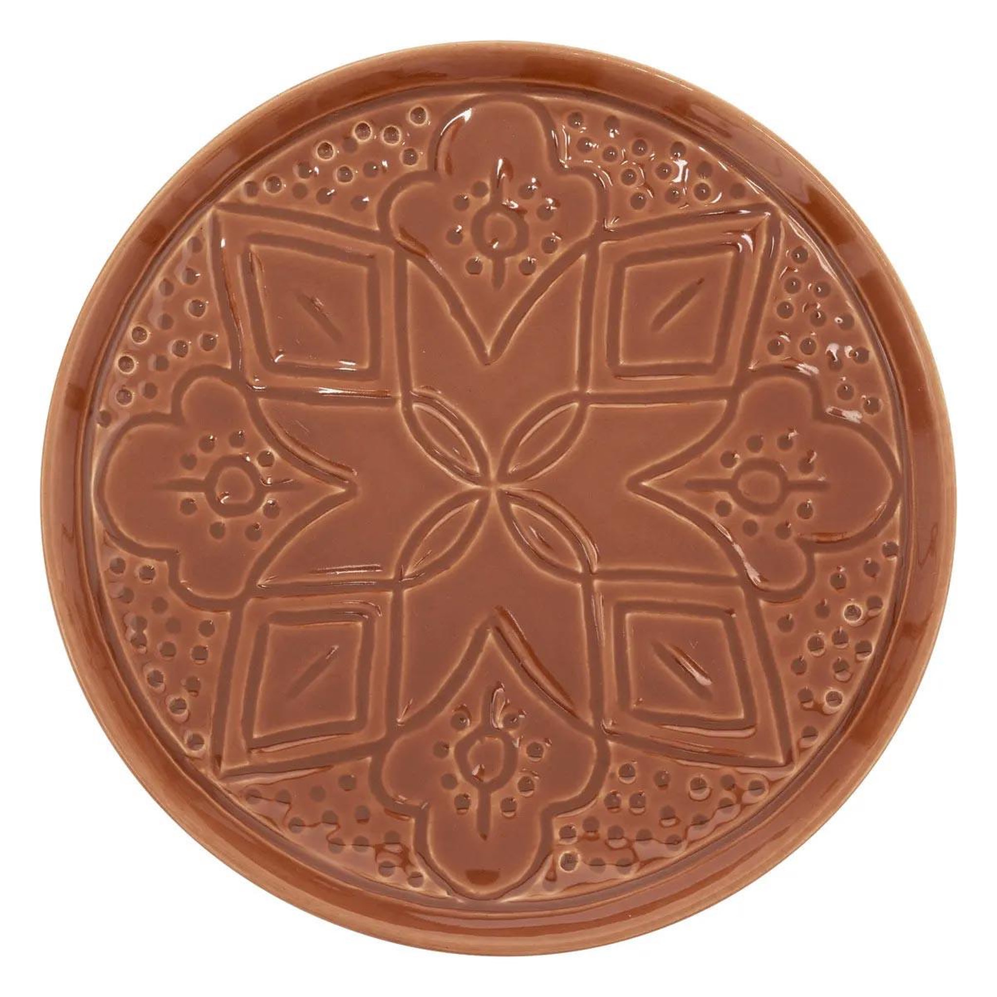 SECRET DE GOURMET Lot de 6 assiettes à dessert  sienna  20cm terracotta
