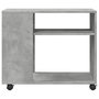 Voir la diapositive 5 : VIDAXL Table d'appoint avec roues gris beton bois d'ingenierie