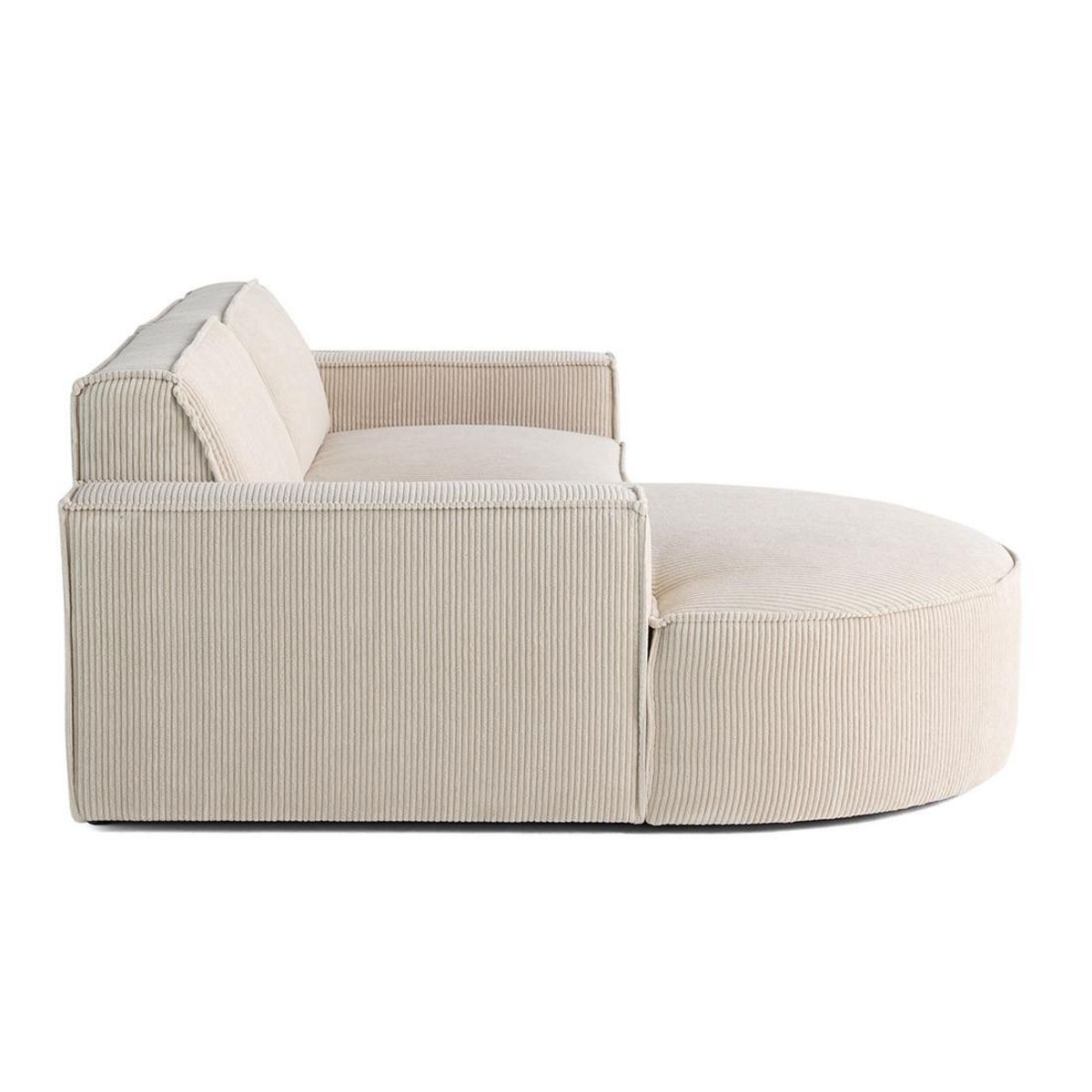 LISA DESIGN Spiaggia - canapé d'angle gauche - 4 places - en velours côtelé