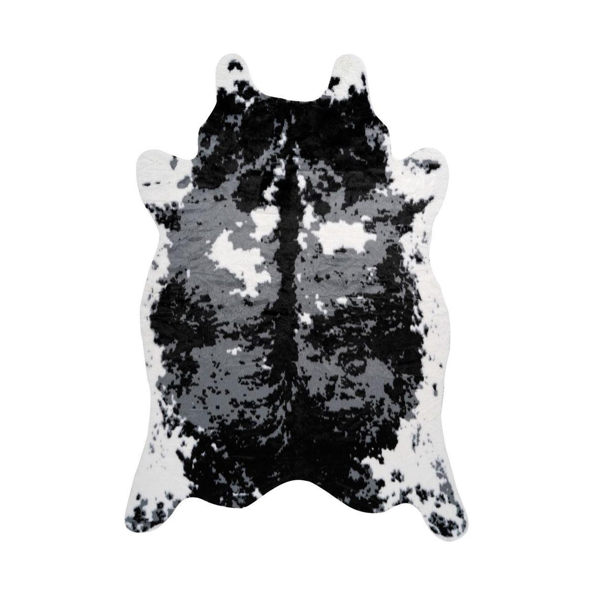 Paris Prix Tapis imitation peau de vache  desert  160x230cm noir & blanc