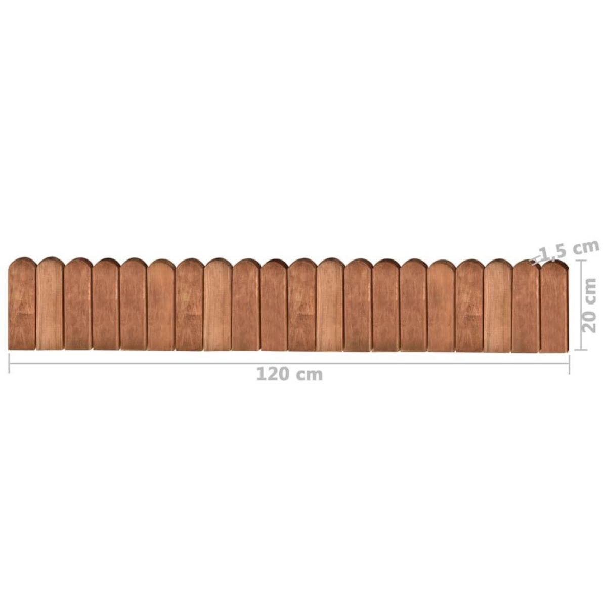 VIDAXL Rouleaux de bordure 2 pcs 120 cm bois de pin impregne