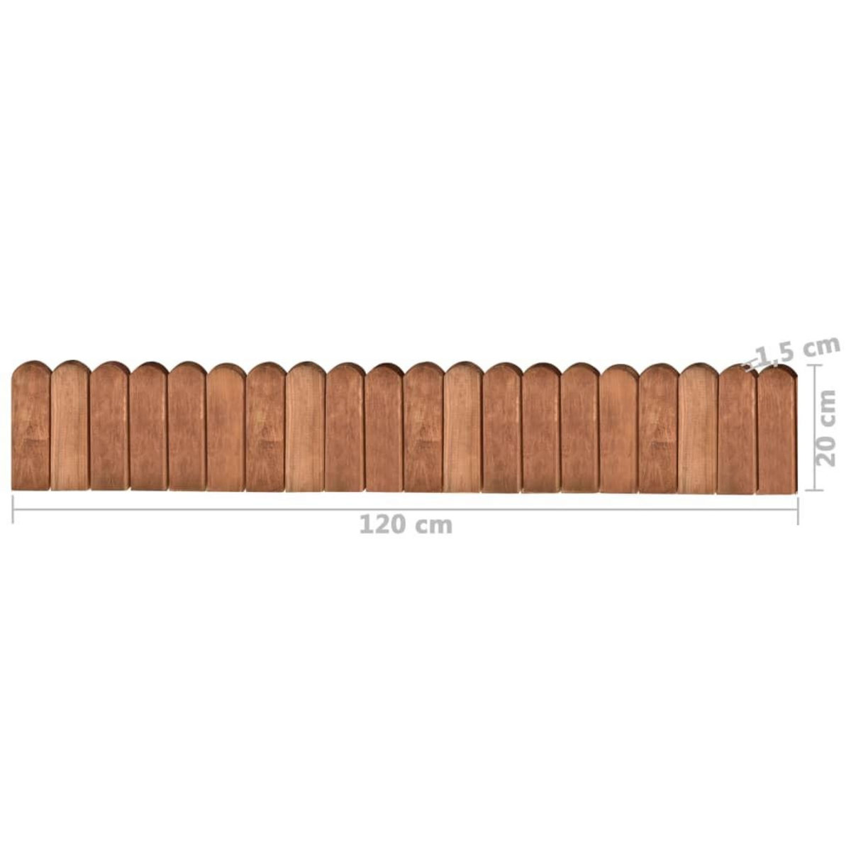 VIDAXL Rouleaux de bordure 2 pcs 120 cm bois de pin impregne