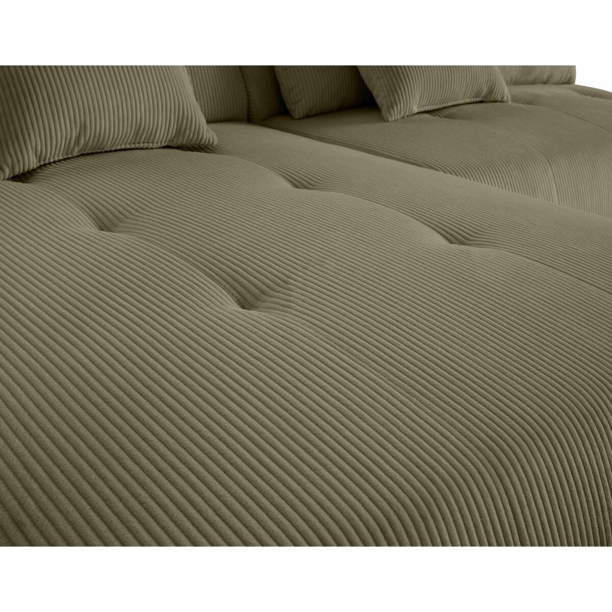 LISA DESIGN Onyx - canapé modulable d'angle droit - 5 places - en velours côtelé