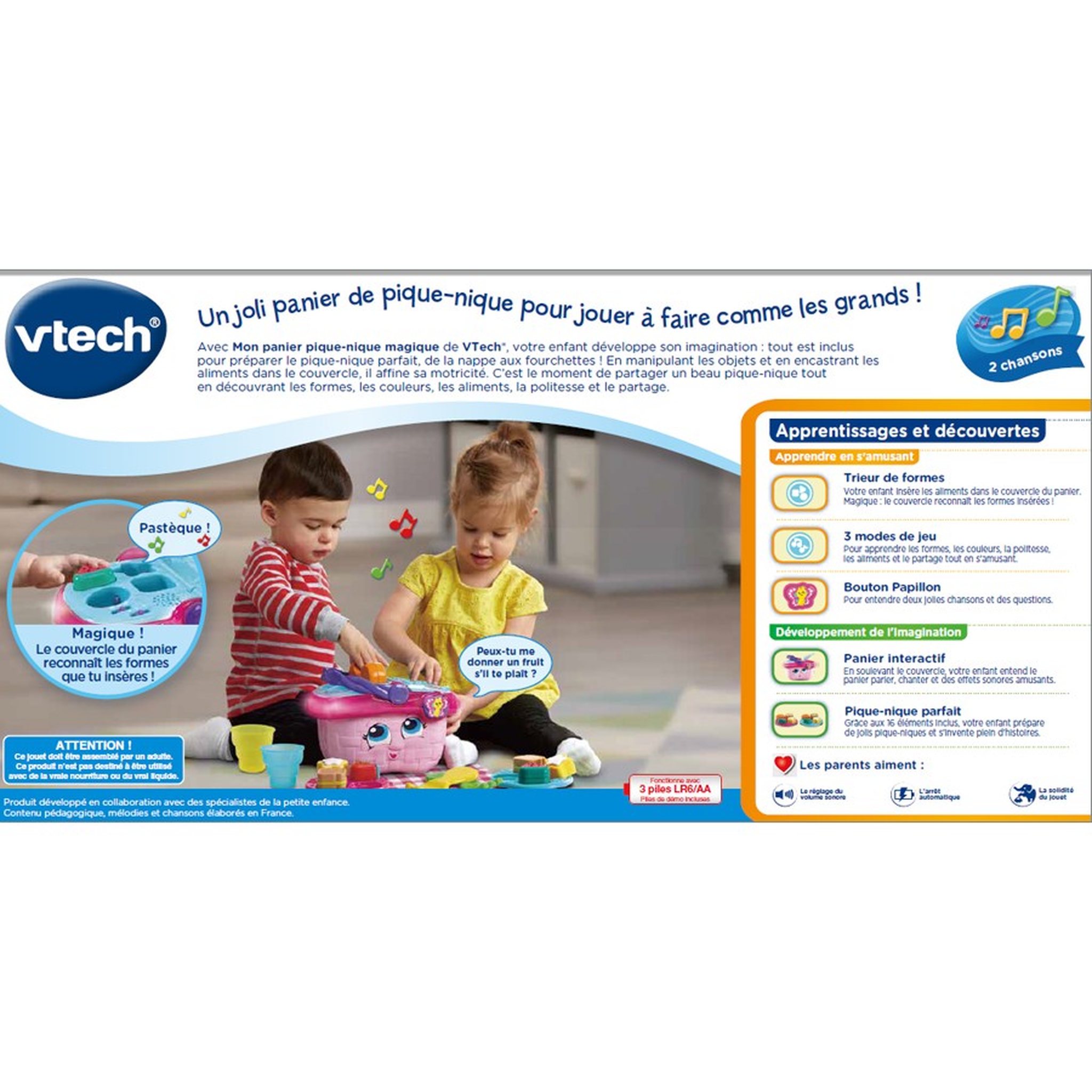 Voir la diapositive 4 : VTECH Mon panier pique-nique magique