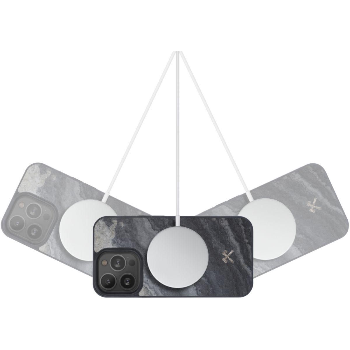 WOODCESSORIES Coque iPhone 13 Pro Bumper pierre MagSafe